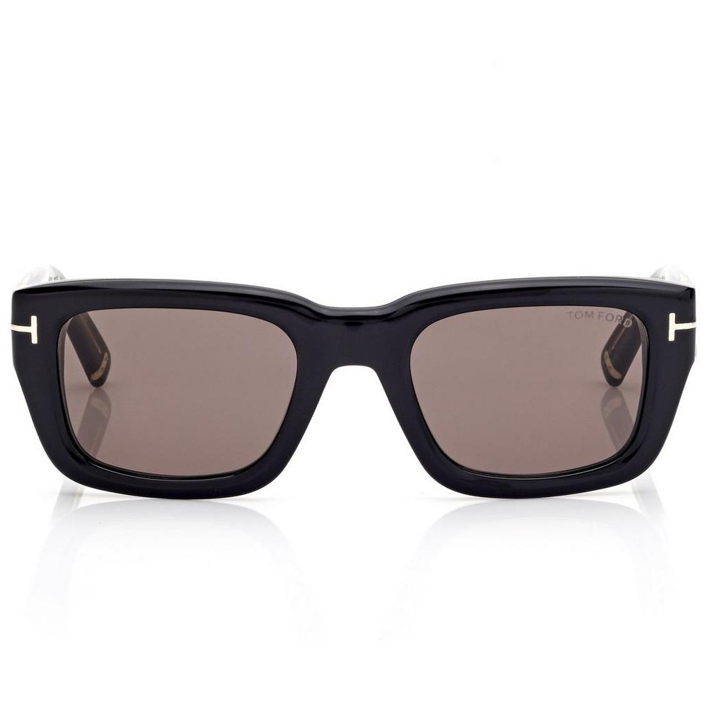 Tom Ford Men Sqaure Frame Dark Shiny Black Sunglasse