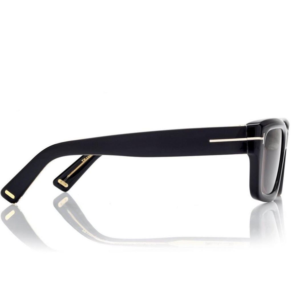 Tom Ford Men Sqaure Frame Dark Shiny Black Sunglasse