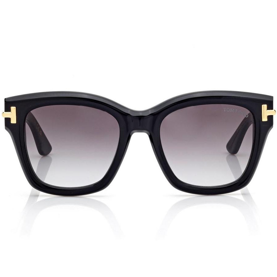 Tom Ford Women Square Frame Olive Black Sunglasses