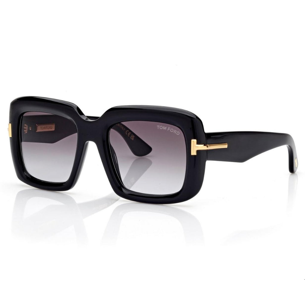 Tom Ford Women Square Frame Black Sunglasses