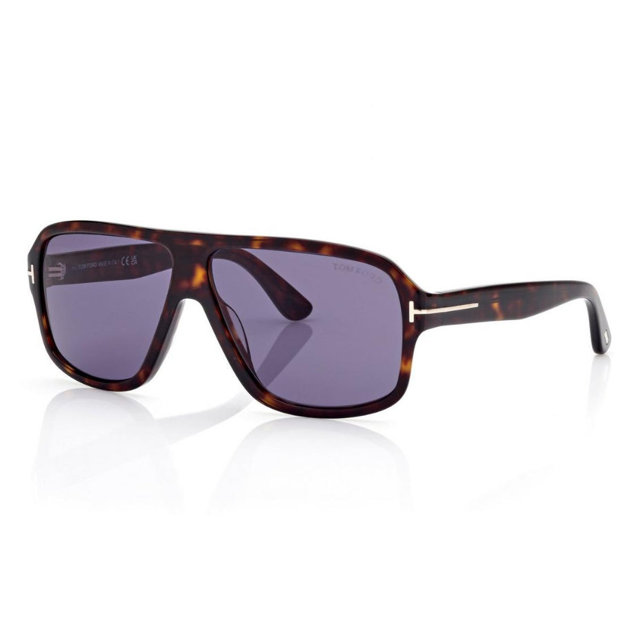 Tom Ford Women Pilot Frame Dark Havana Sunglasses