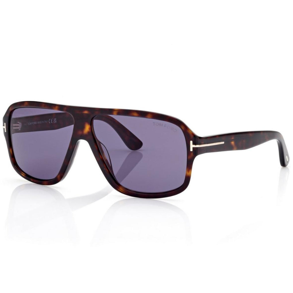 Tom Ford Men Pilot Frame Dark Havana Sunglasse