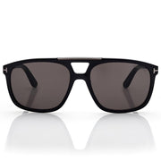 Tom Ford Men Navigator Frame Shiny Smoky Black Sunglasse