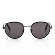 Tom Ford Women Round Frame Shiny Smoky Black Sunglasses