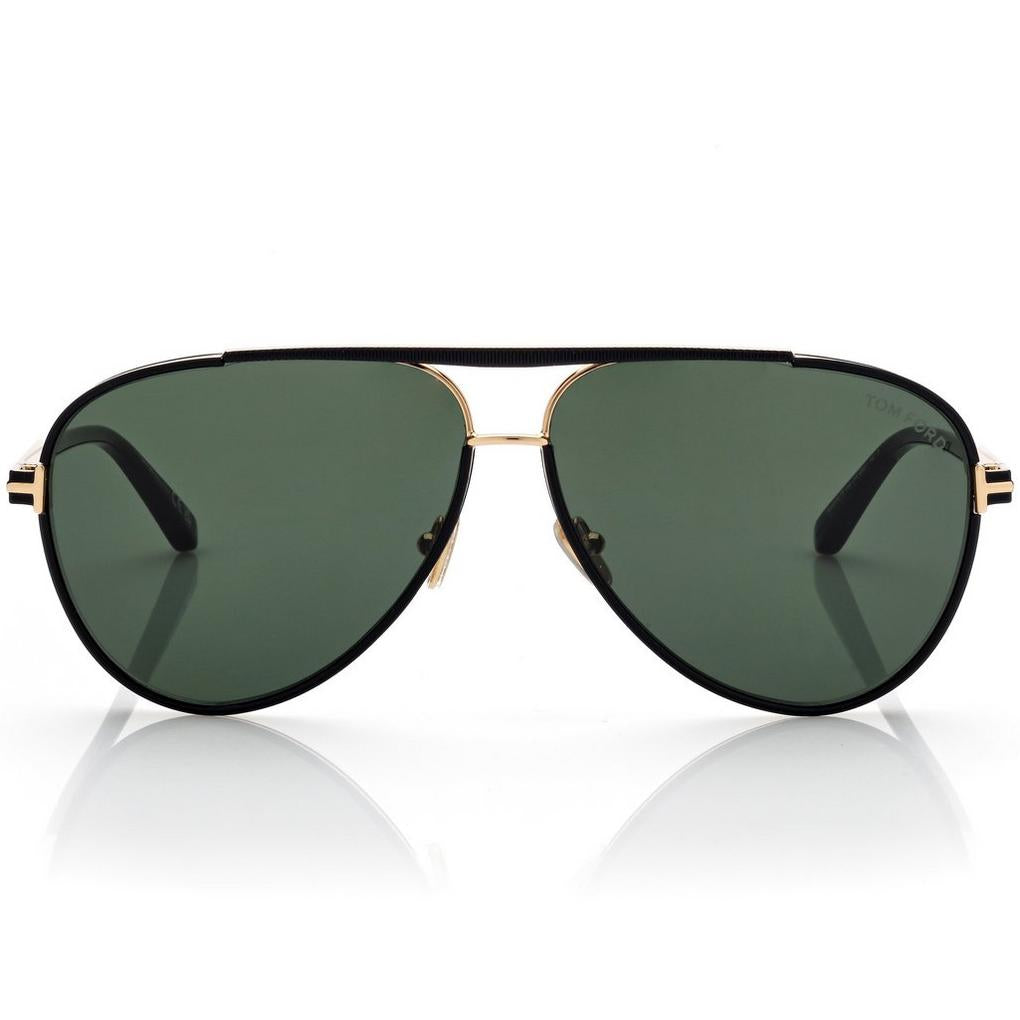 Tom Ford Women Pilot Frame Shiny Coal Black Sunglasses