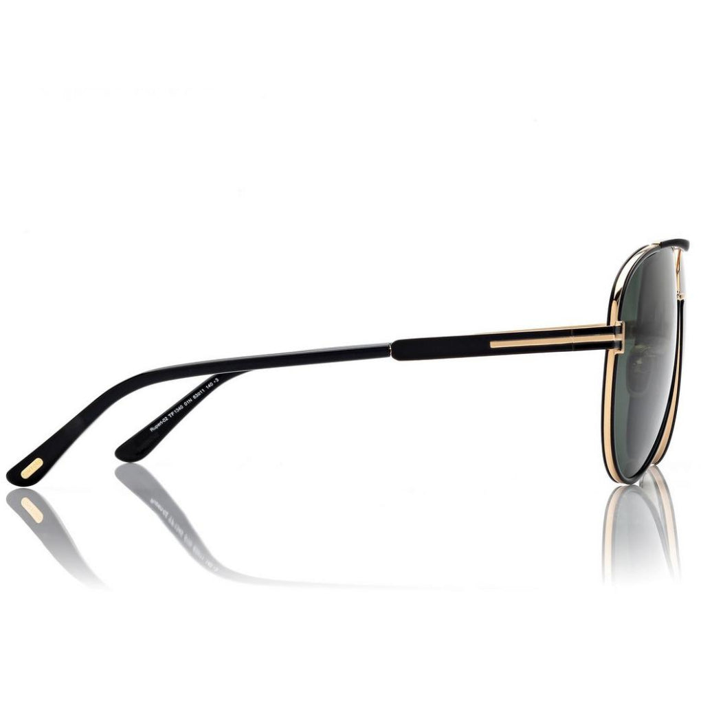 Tom Ford Women Pilot Frame Shiny Coal Black Sunglasses