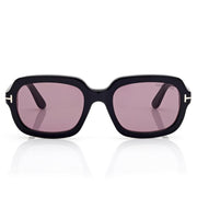 Tom Ford Women Rectangle Frame Mate Black Sunglasses