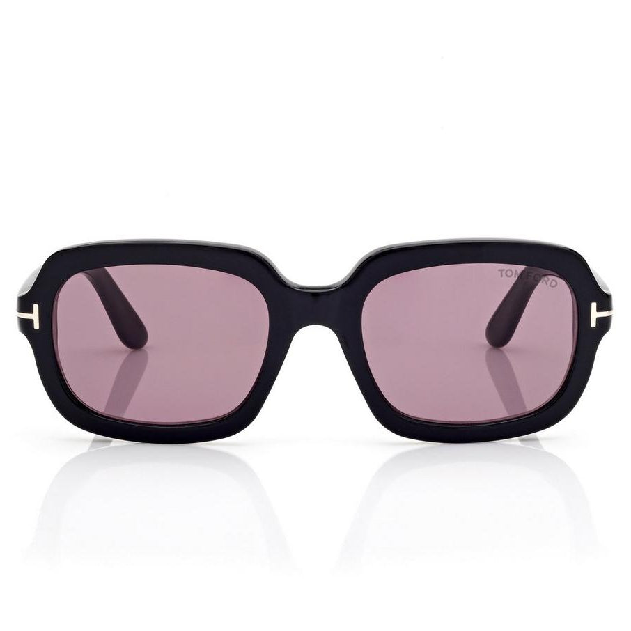 Tom Ford Women Rectangle Frame Mate Black Sunglasses