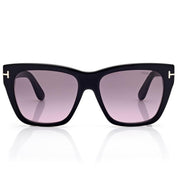 Tom Ford Women Butterfly Frame Steel Black Sunglasses