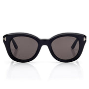 Tom Ford Women Cat Eye Frame Pitch Black Sunglasses