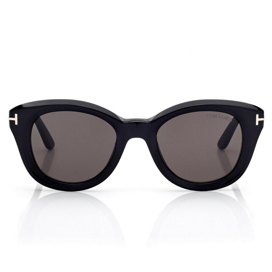 Tom Ford Women Cat Eye Frame Pitch Black Sunglasses