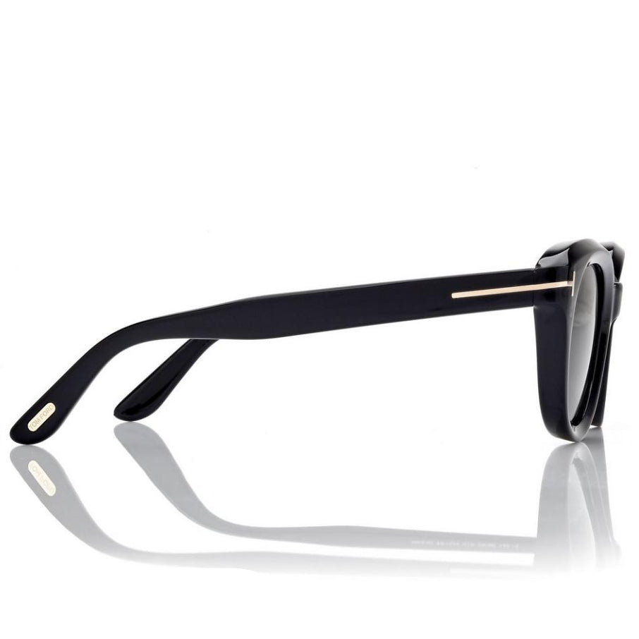 Tom Ford Women Cat Eye Frame Pitch Black Sunglasses