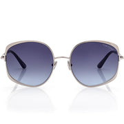 Tom Ford Women Round Frame Silver Sunglasses