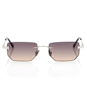 Tom Ford Men Rimless Frame Silver Sunglasses