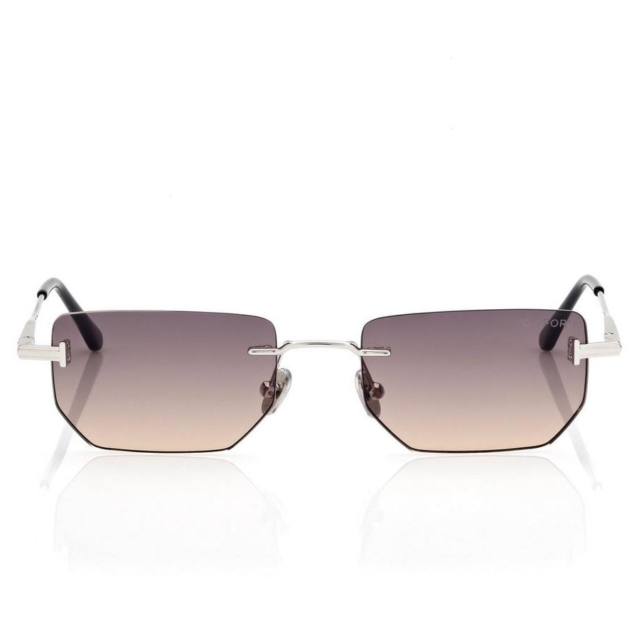 Tom Ford Men Rimless Frame Silver Sunglasses