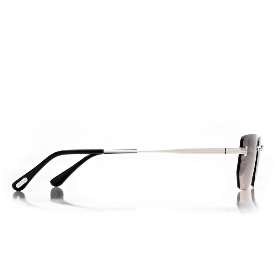 Tom Ford Men Rimless Frame Silver Sunglasses