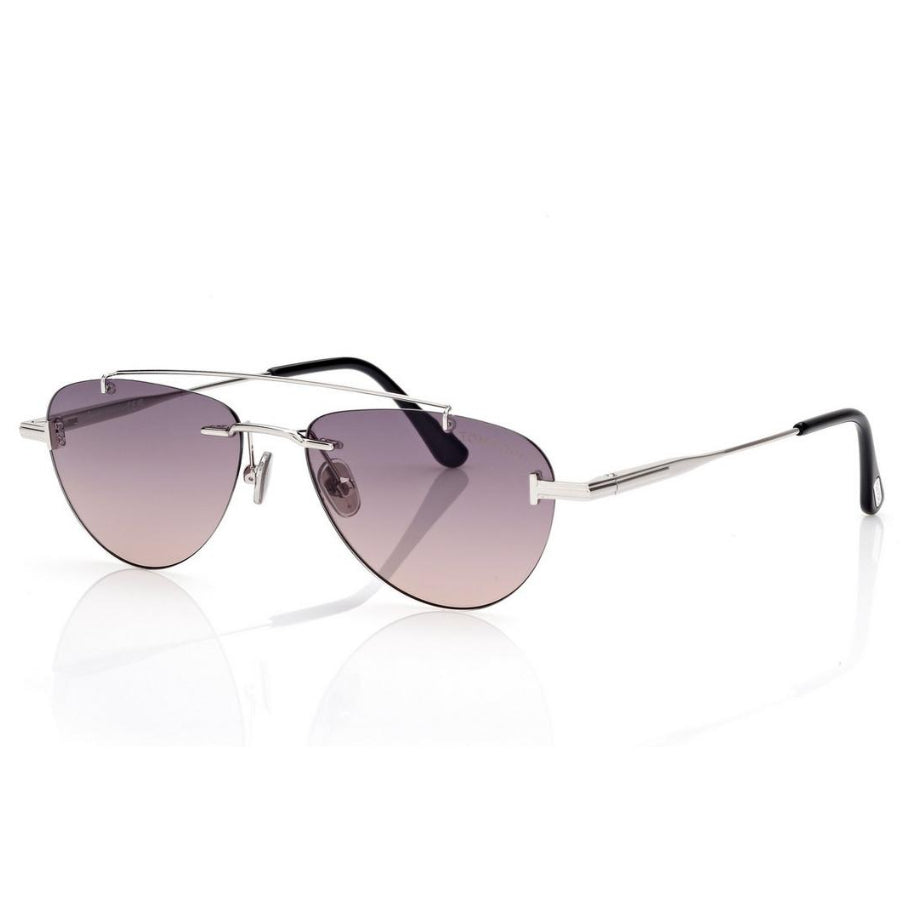Tom Ford Women Navigator Frame Silver Sunglasses