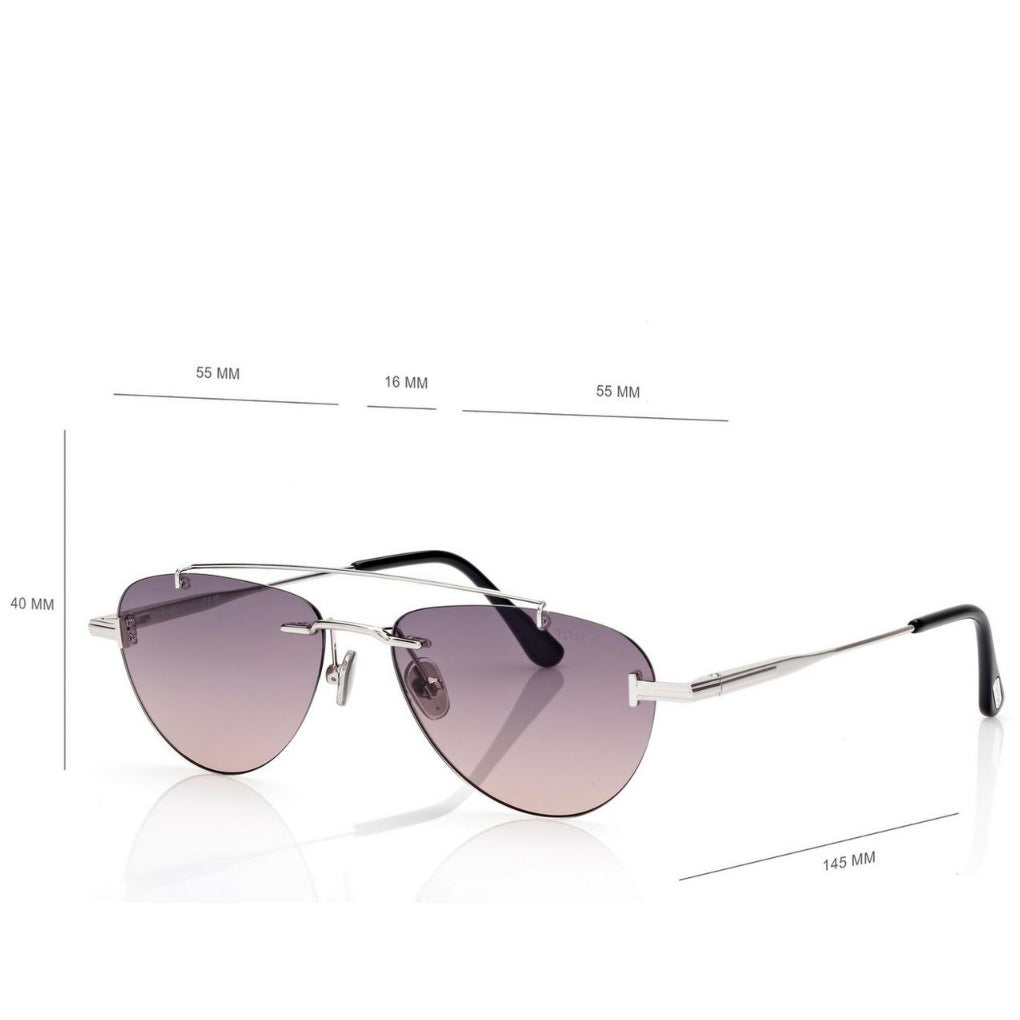 Tom Ford Men Frameless Frame Shiny Palladium Sunglasse