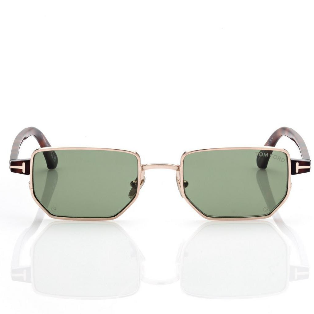 Tom Ford Women Architectural-cut Frame Gold Sunglasses