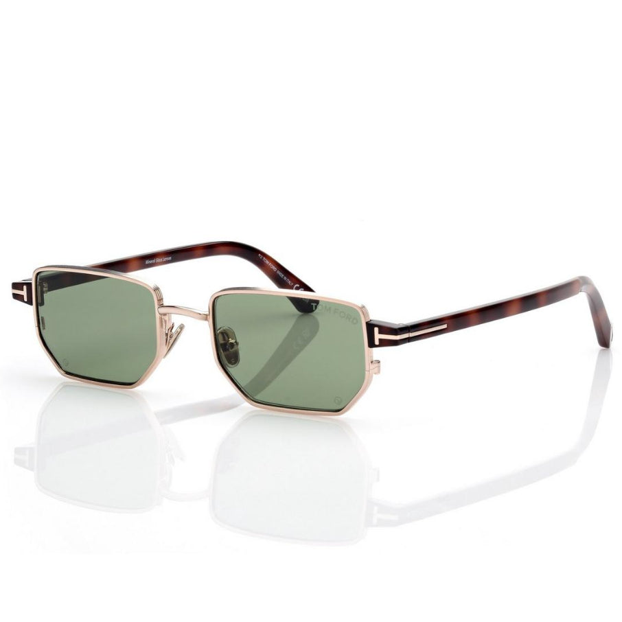 Tom Ford Women Architectural-cut Frame Rose Gold Sunglasses