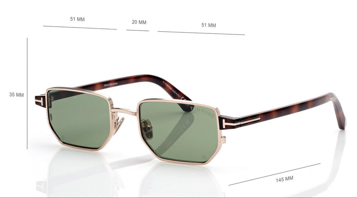 Tom Ford Women Architectural-cut Frame Gold Sunglasses