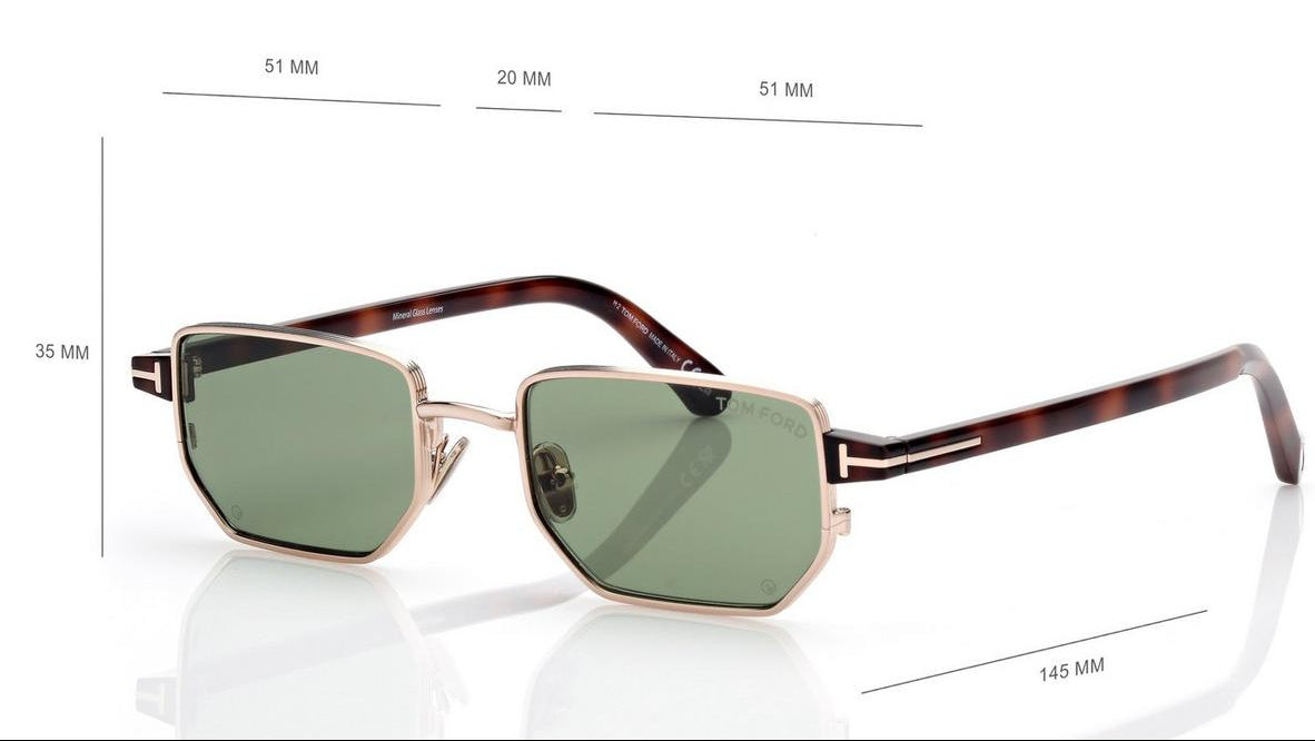 Tom Ford Women Architectural-cut Frame Rose Gold Sunglasses