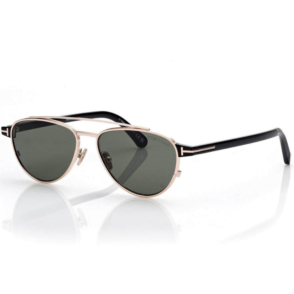 Tom Ford Men Irregular Frame Metalic Gold Sunglasse