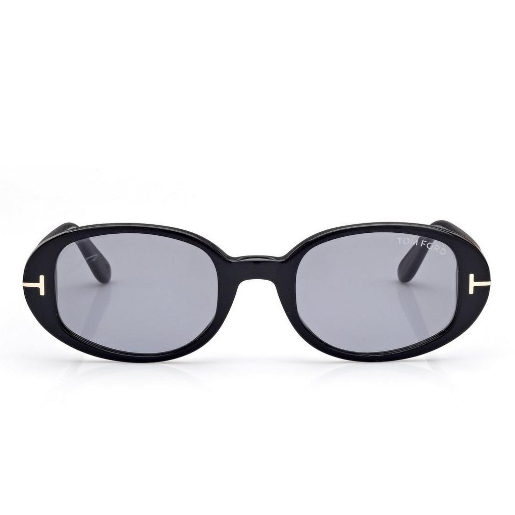 Tom Ford Women Oval Frame Black Sunglasses