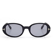 Tom Ford Women Oval Frame Black Sunglasses