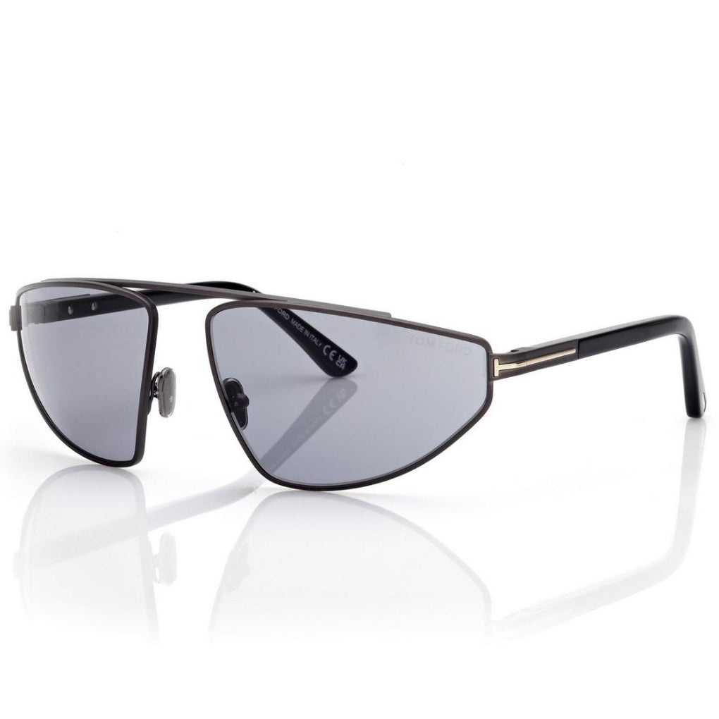 Tom Ford Men Irragular Frame Gunmetal Sunglasse