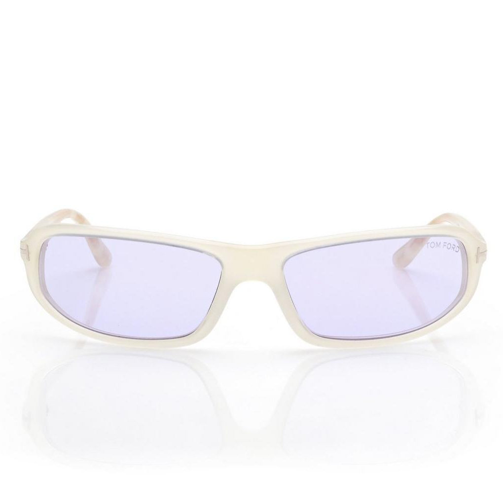 Tom Ford Men Rectangle Frame Beige Sunglasses