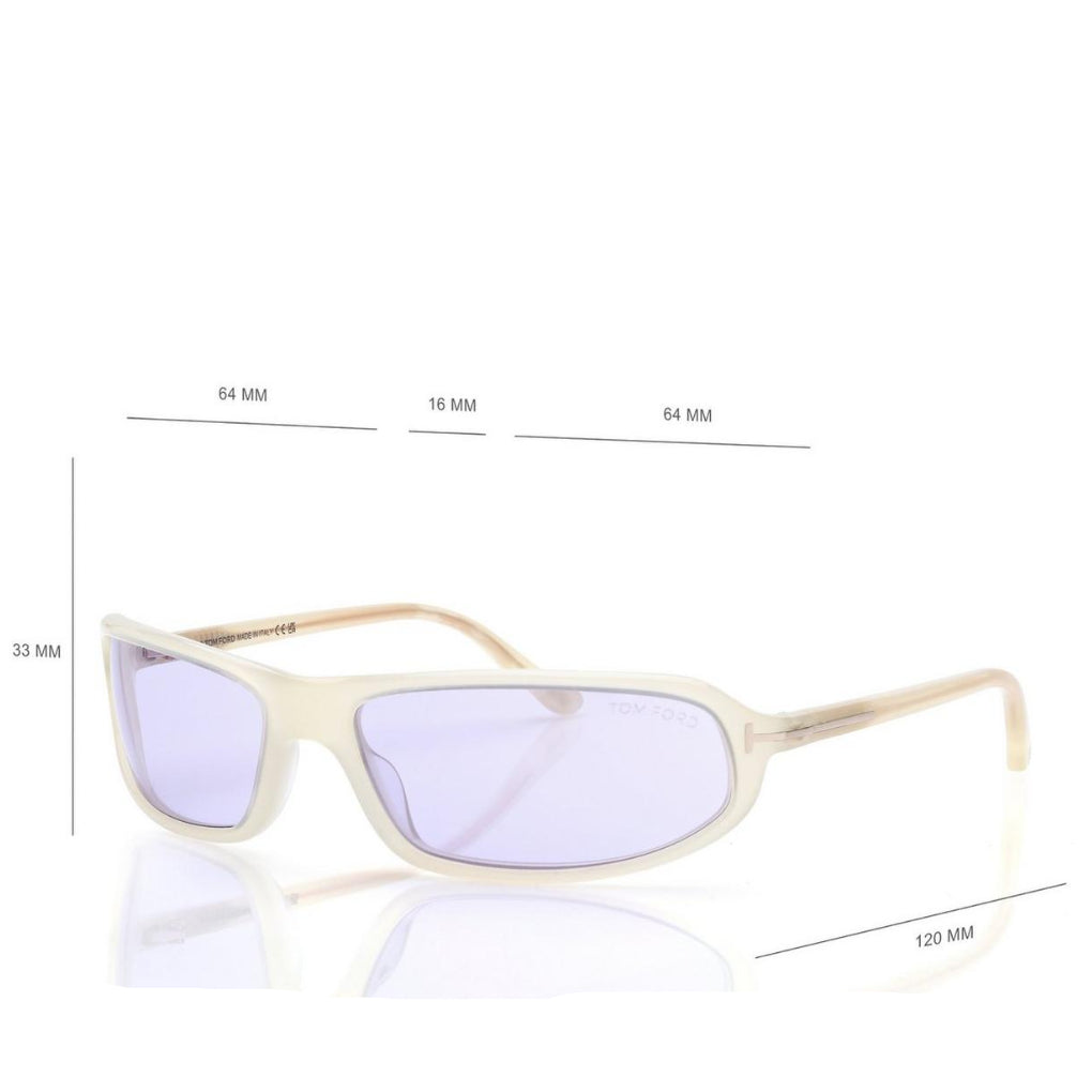 Tom Ford Men Rectangle Frame Beige Sunglasses