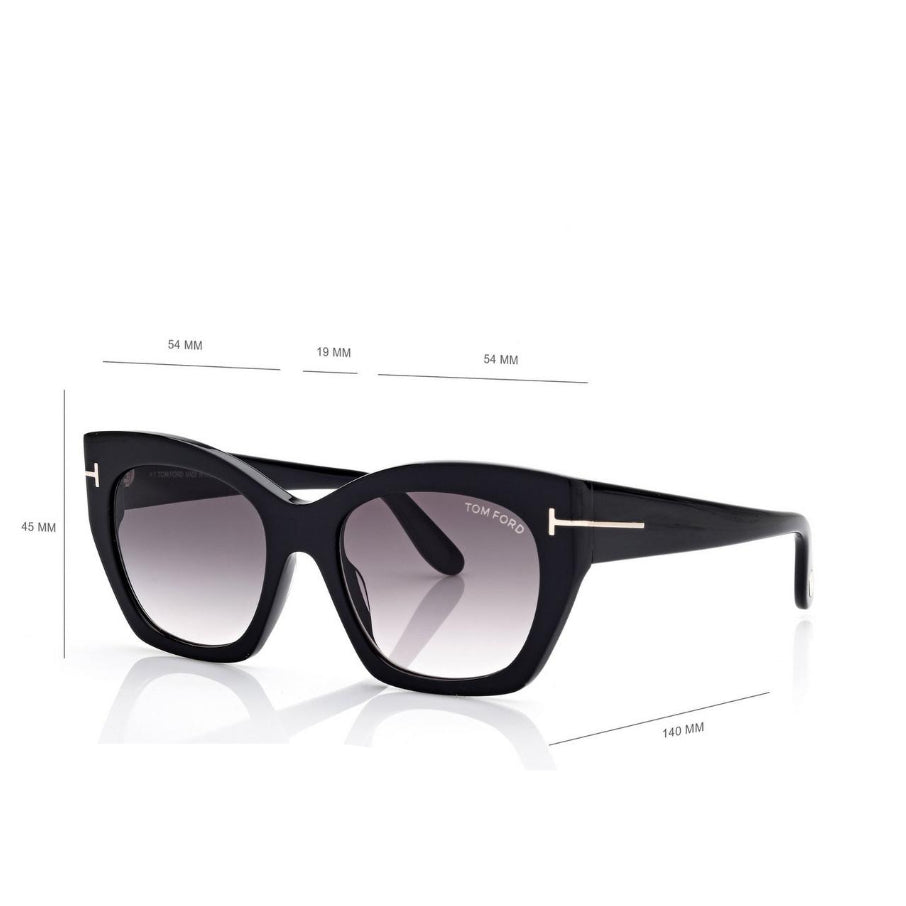 Tom Ford Women Butterfly  Frame Espresso Black Sunglasses
