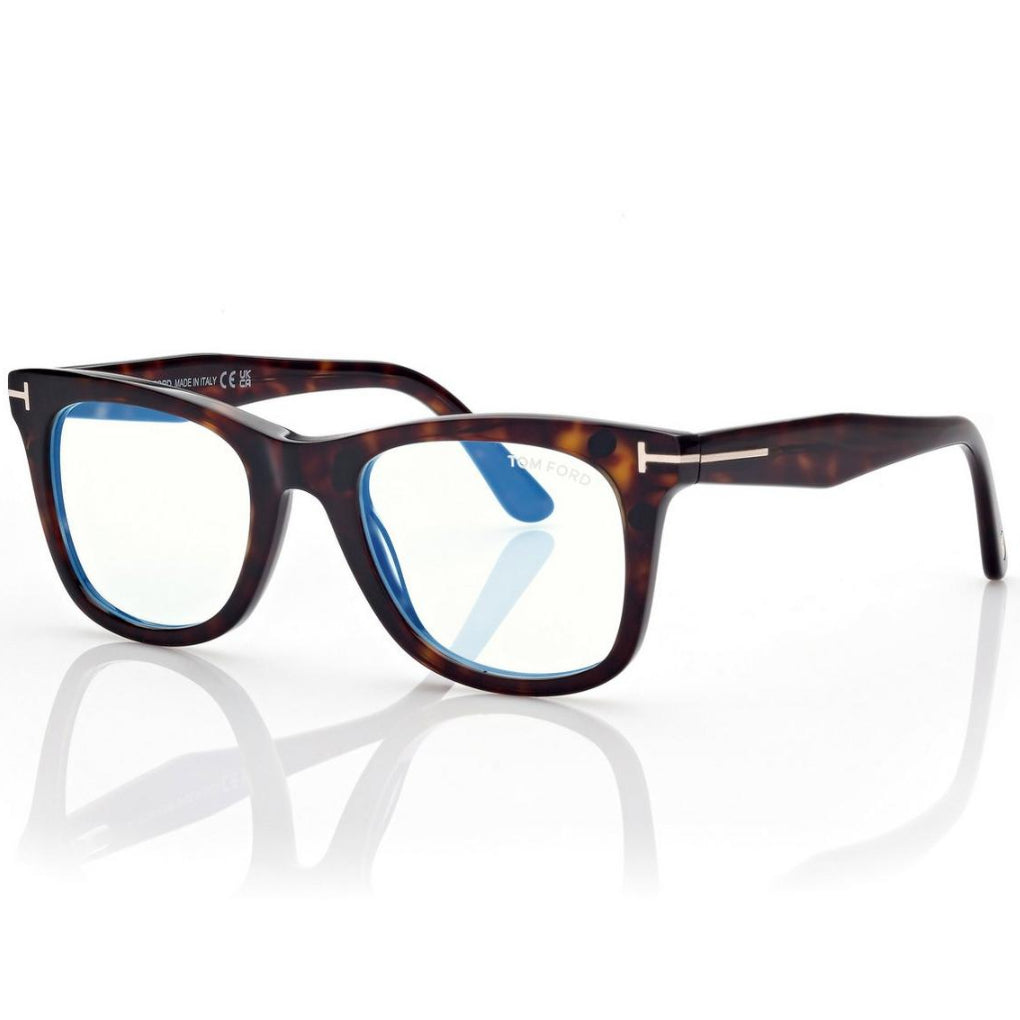 Tom Ford Men Square Frame Dark Havana Sunglasse