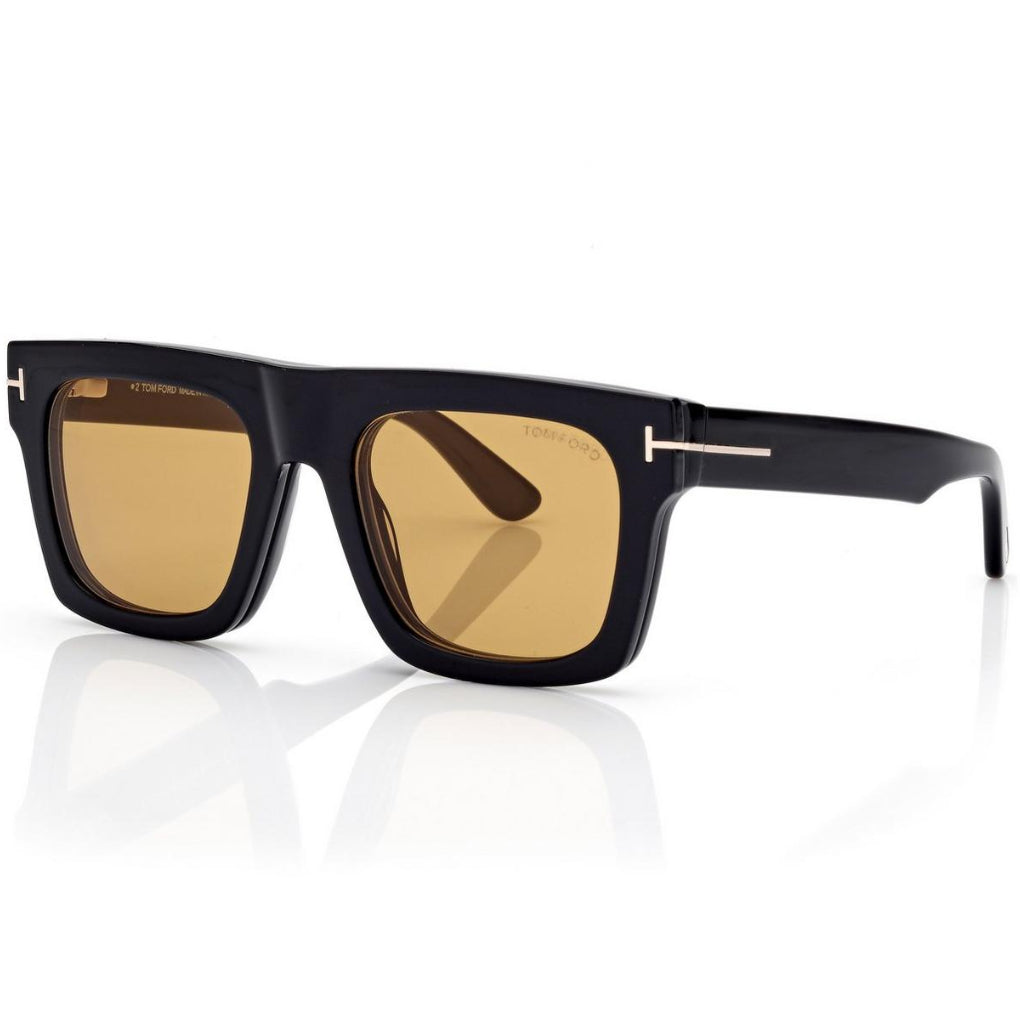 Tom Ford Men Sqaure Frame Dusty Black Sunglasses