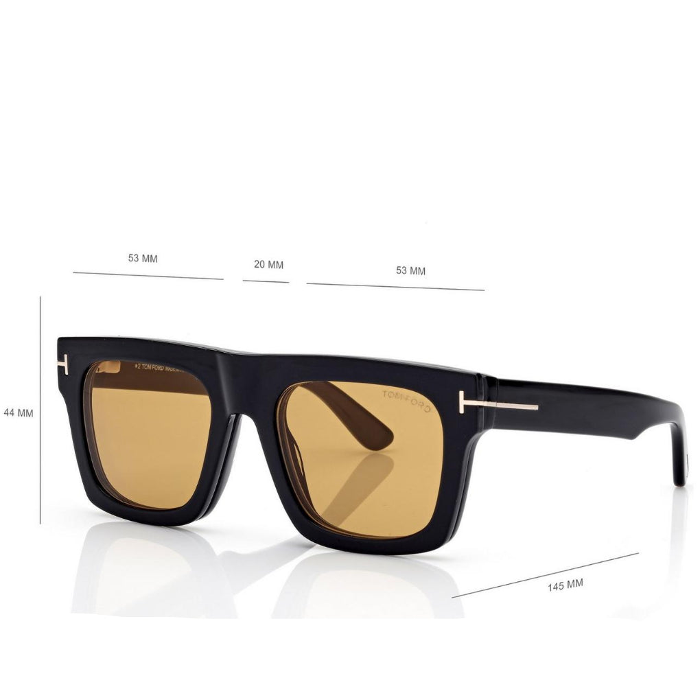 Tom Ford Men Sqaure Frame Dusty Black Sunglasses