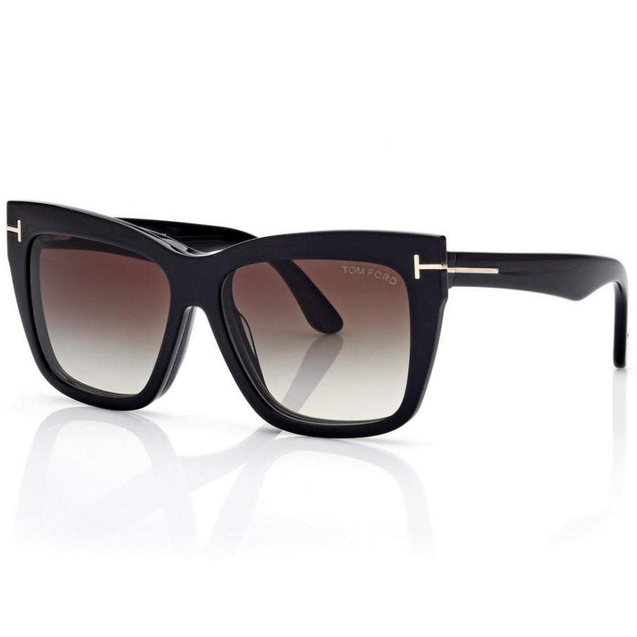 Tom Ford Women Cat-Eye Frame Matt Black Sunglasses