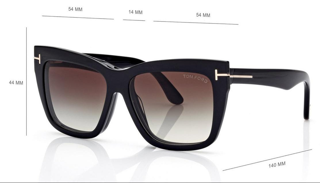 Tom Ford Women Cat-Eye Frame Matt Black Sunglasses