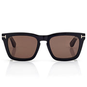 Tom Ford Men Sqaure Frame Shiny Soft Black Sunglasses