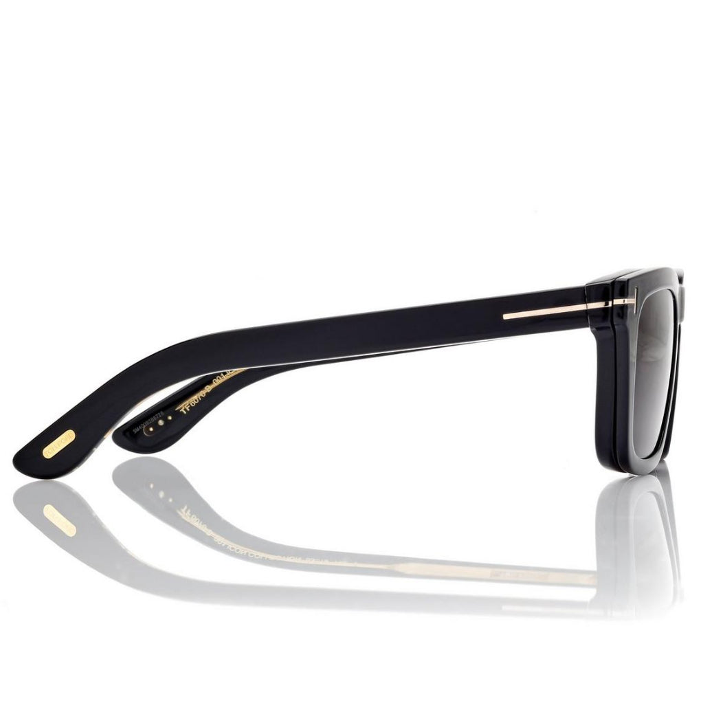 Tom Ford Men Sqaure Frame Shiny Soft Black Sunglasses