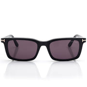 Tom Ford Men Rectangular Frame Shiny Black Sunglasse