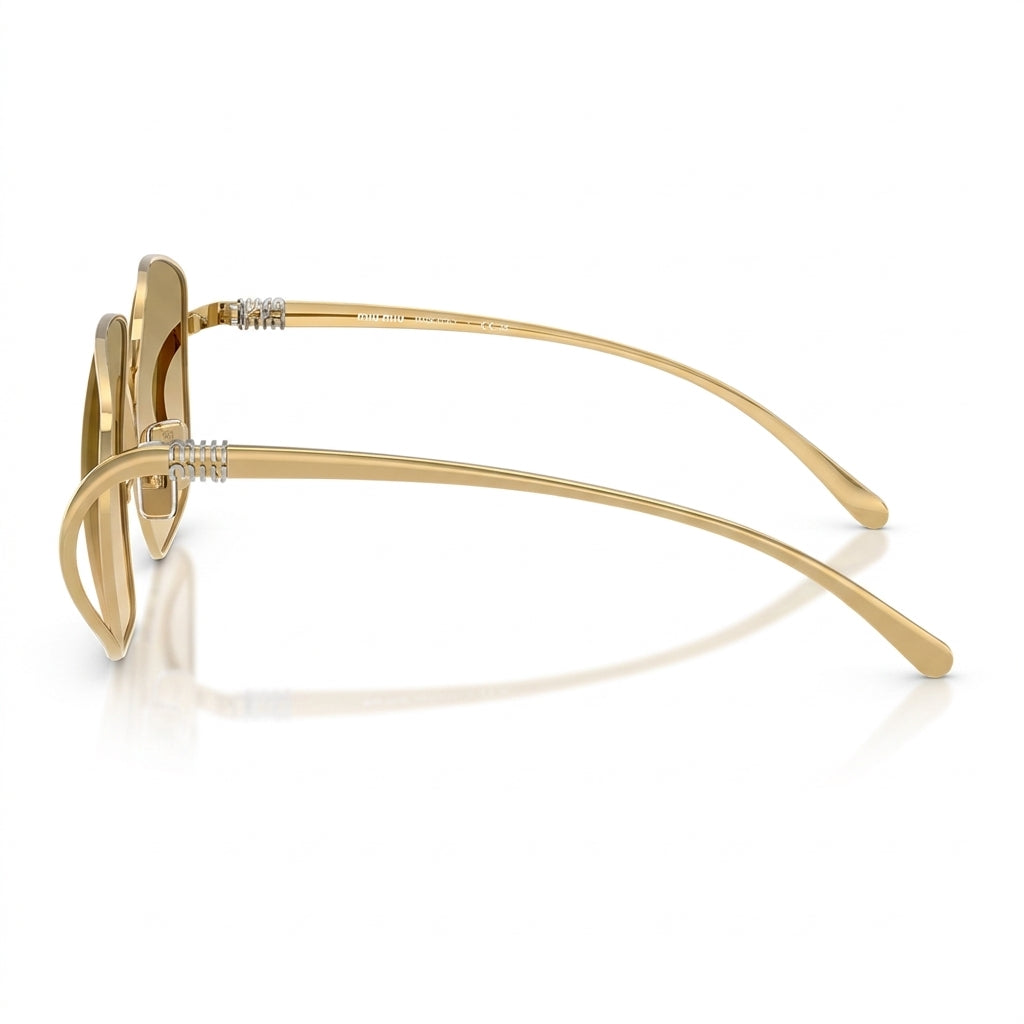 Miu Miu Women's MU A57S Oversized Square  Gold / Camomilla Yellow Gradient Sunglasses