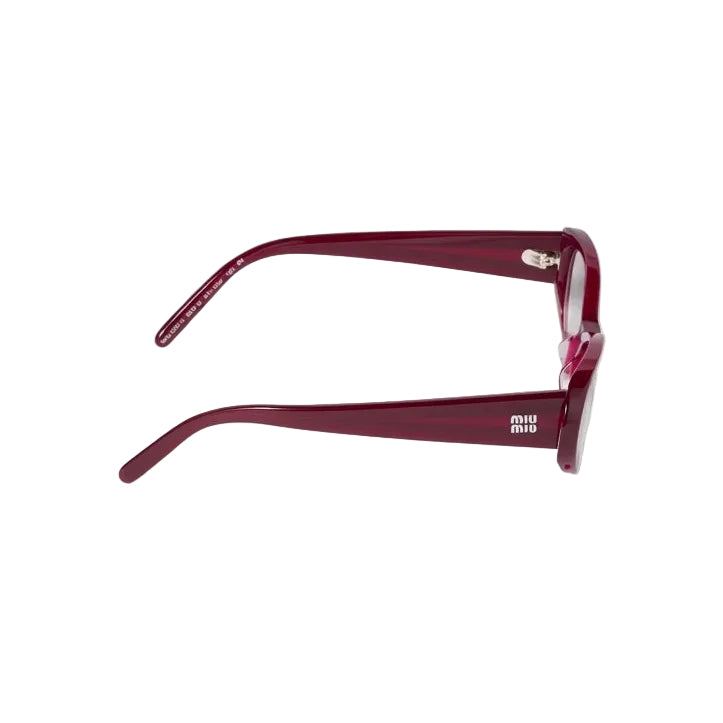 Miu Miu Women Vedette Oval Cut-Out Blue-ray Transparent Sunglasses