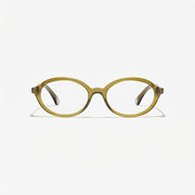 CHANEL Women’s Optical Oval Yellow Eyeglasses
