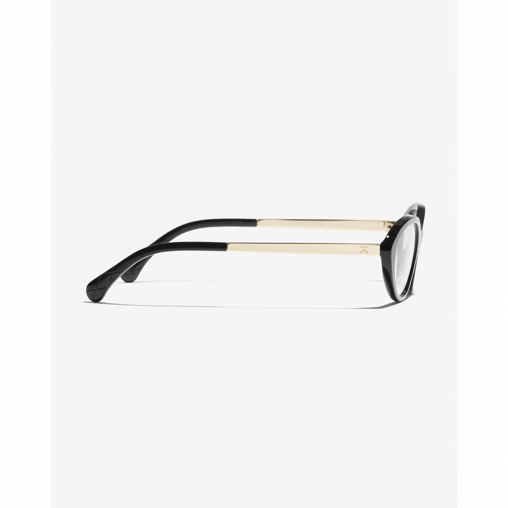Chanel Women Oval Black Eyeglasses