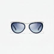 Chanel Women’s Cat-Eye Blue Sunglasses