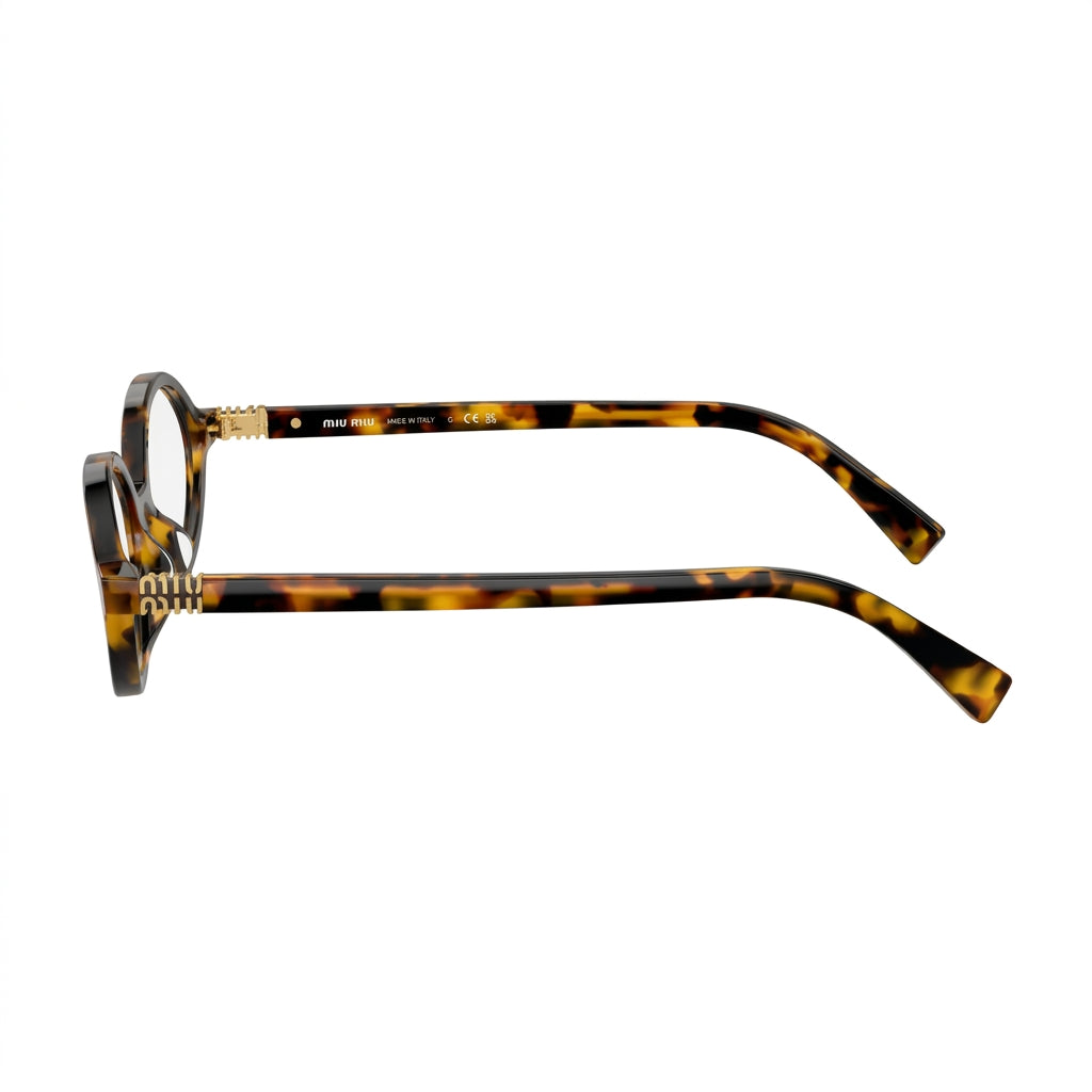 Miu Miu Women Regard Oval Honey Tortoiseshell Optical Glasses