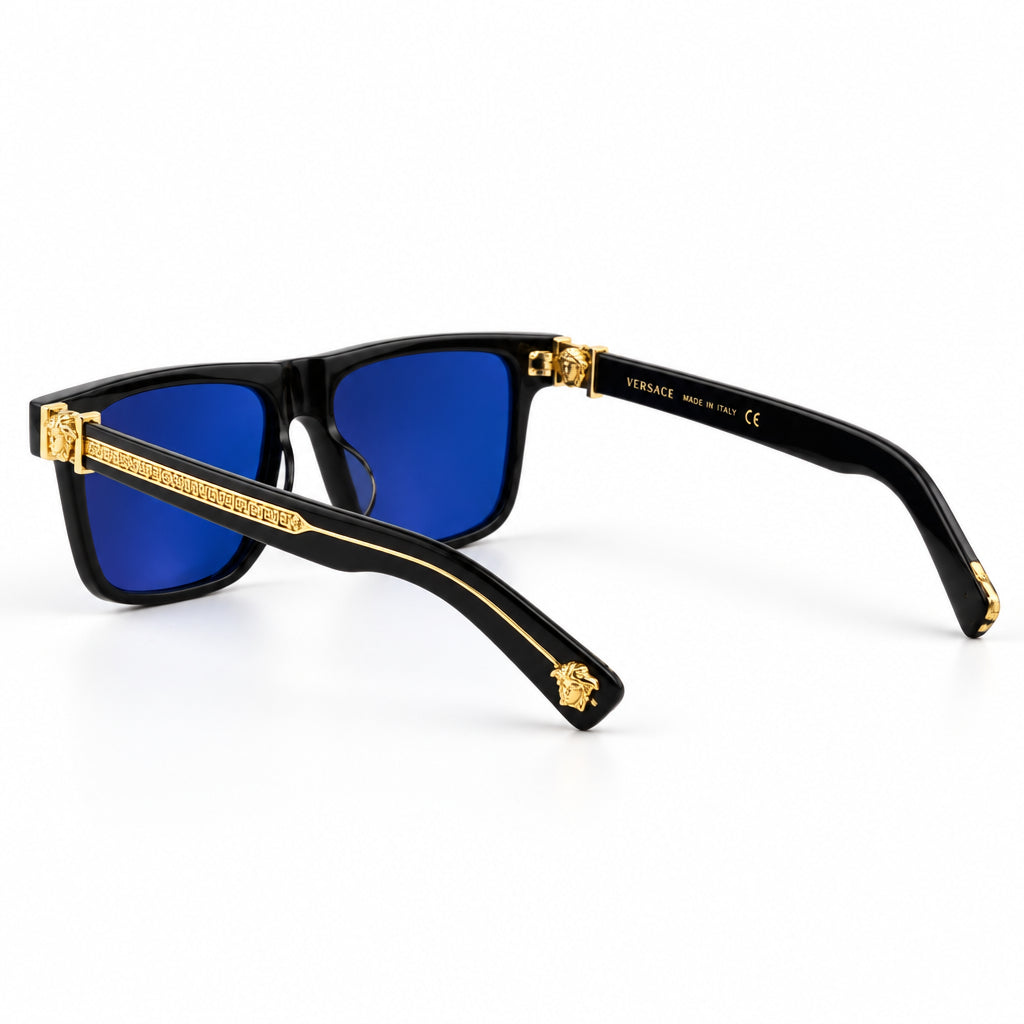 Chrome Hearts Unisex Box Lunch-A 1854 Black & Gold Gothic Sunglasses