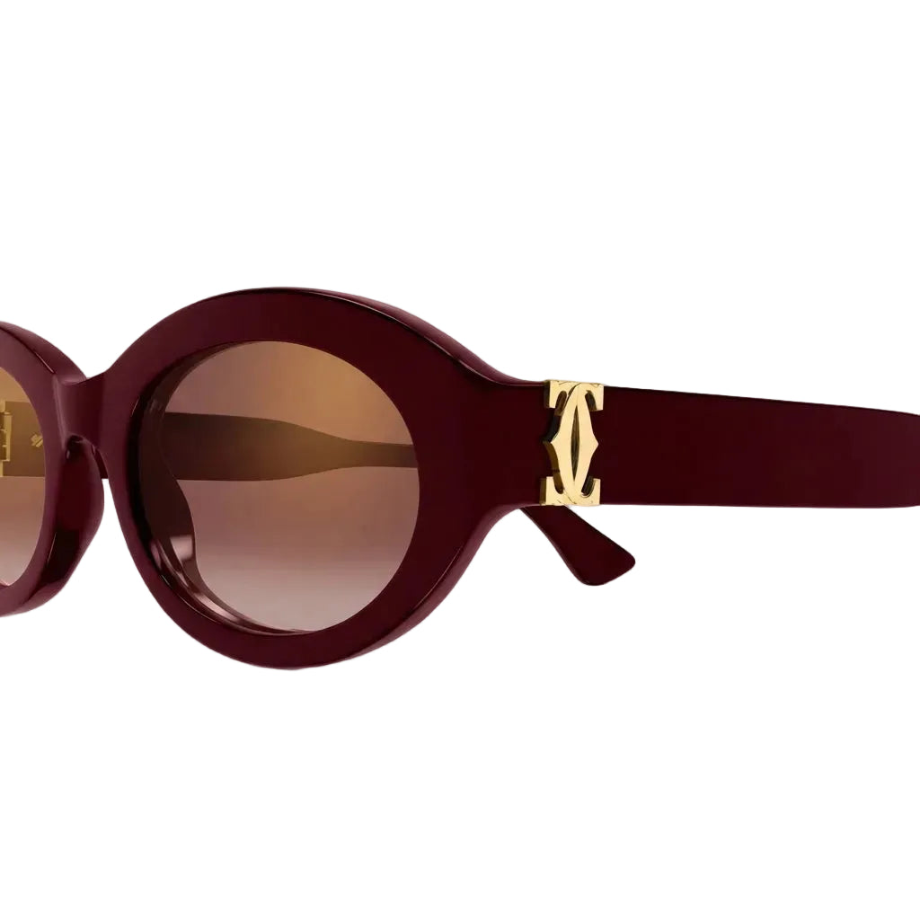Cartier Signature C de Motif Women Red Sunglasses