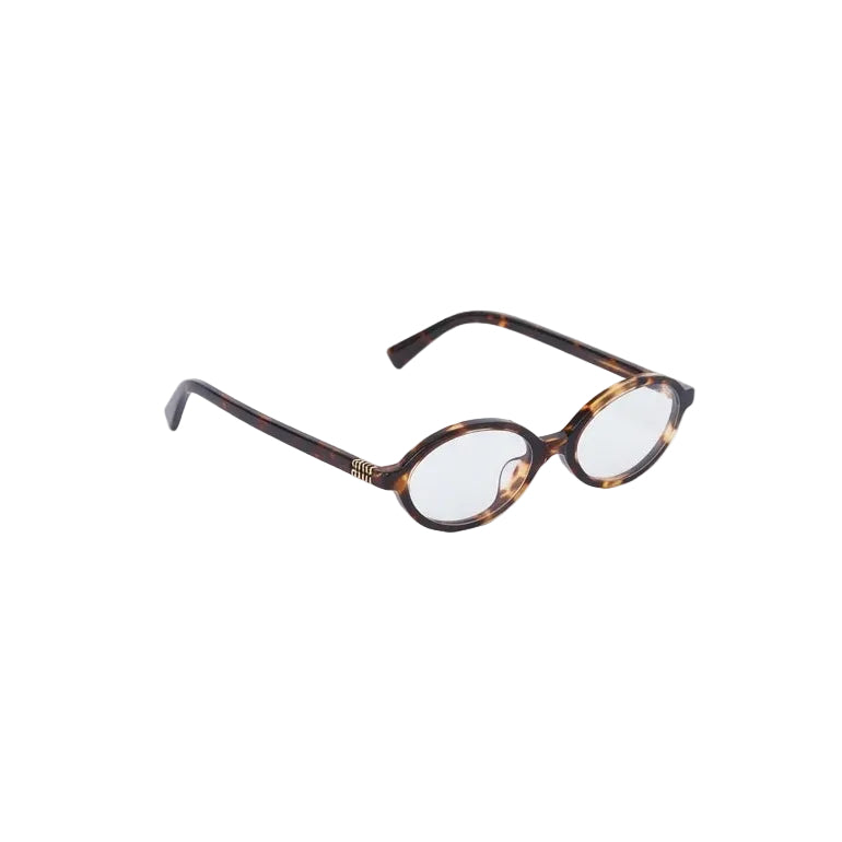 Miu Miu Regard Women Oval Blue-Ray Transparent Sunglasses